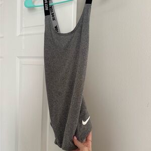 Nike Gray Tank Top with Black Straps